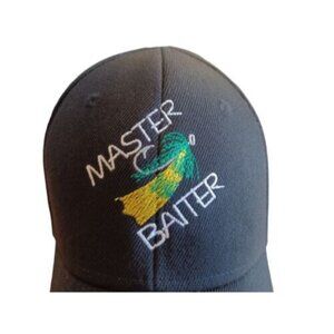 NWOT Master Baiter Hat Black In Color With Adjustable Self Fastener